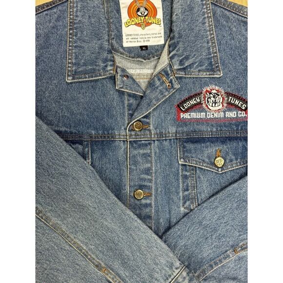 Dead Stock NWT 90s Y2K Warner Bros Vintage Emroidered Looney Tunes Denim Jean - Picture 3 of 13